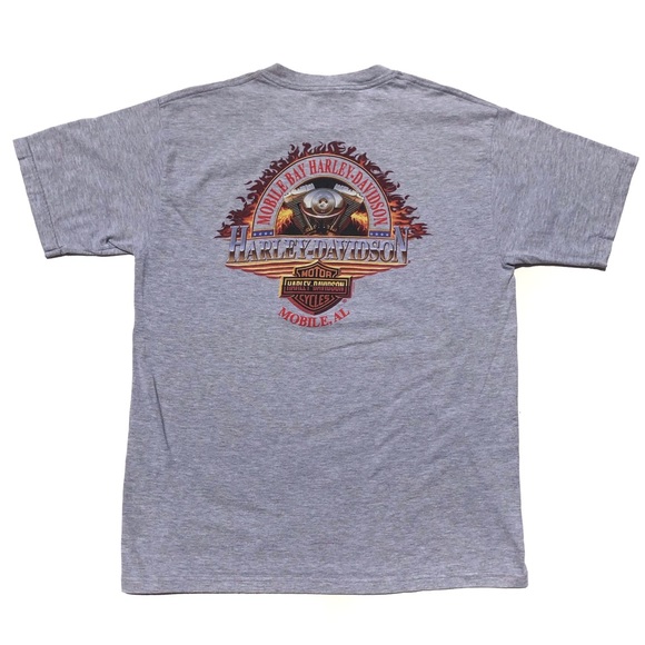 HARLEY DAVIDSON Mobile ALABAMA flag twin cam Shirt - Picture 1 of 7